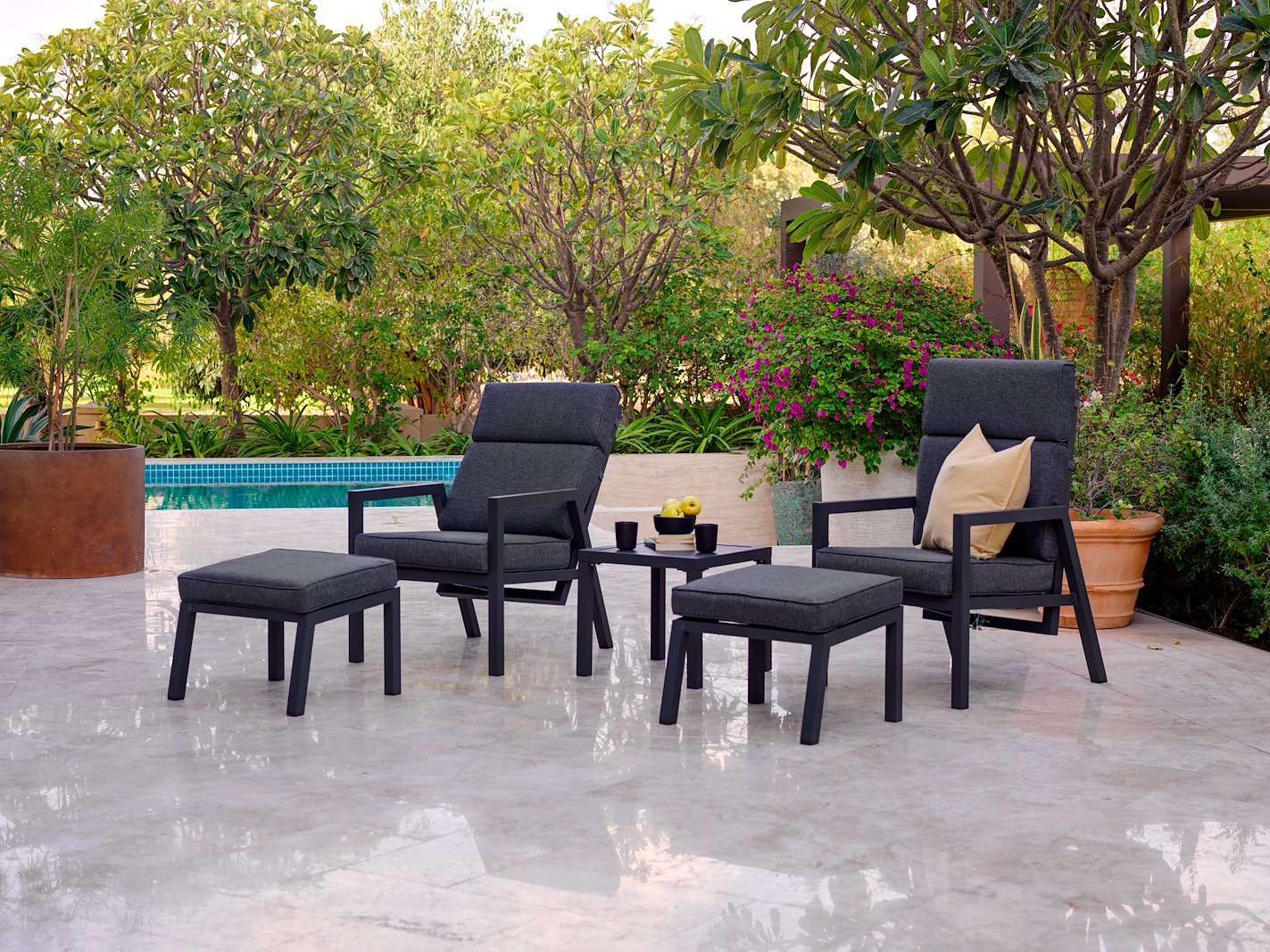 Sicilia recliner med pall