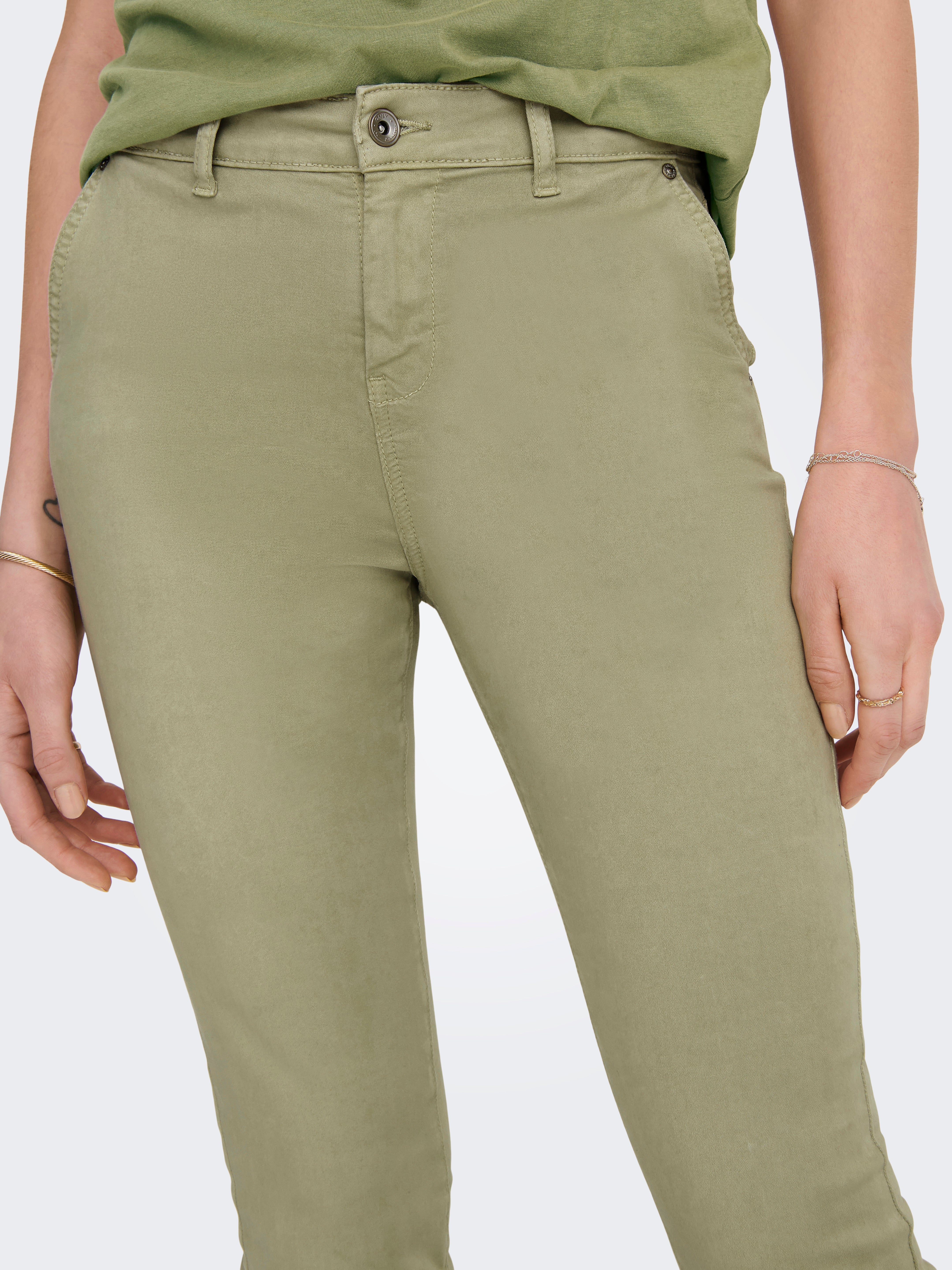 ONLEVEREST Hohe Taille Normal geschnitten Leggings Sage Green