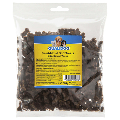 QUALIDOG Hundeleckerli Semi-Moist Glutenfrei Ente 500g