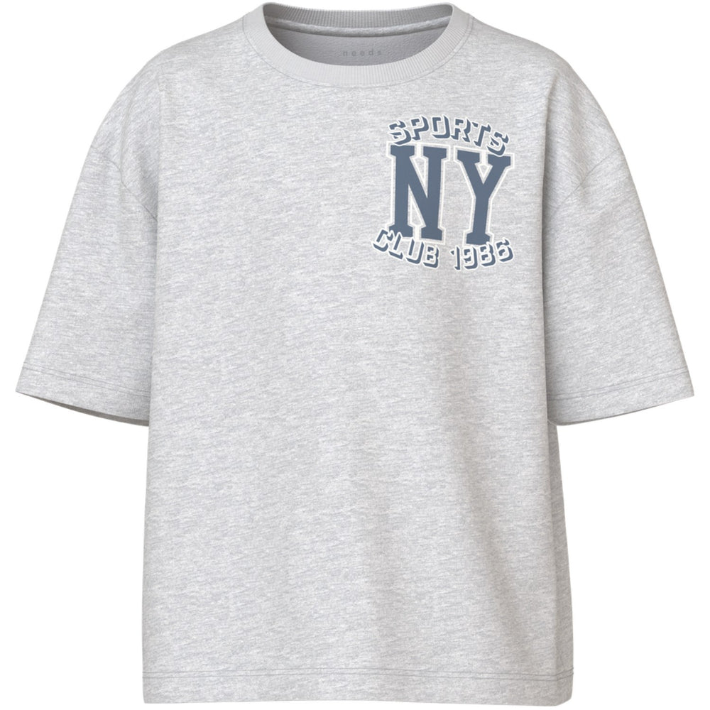 Køb Name It Light Grey Melange Ny Sports Club Valix T-Shirt