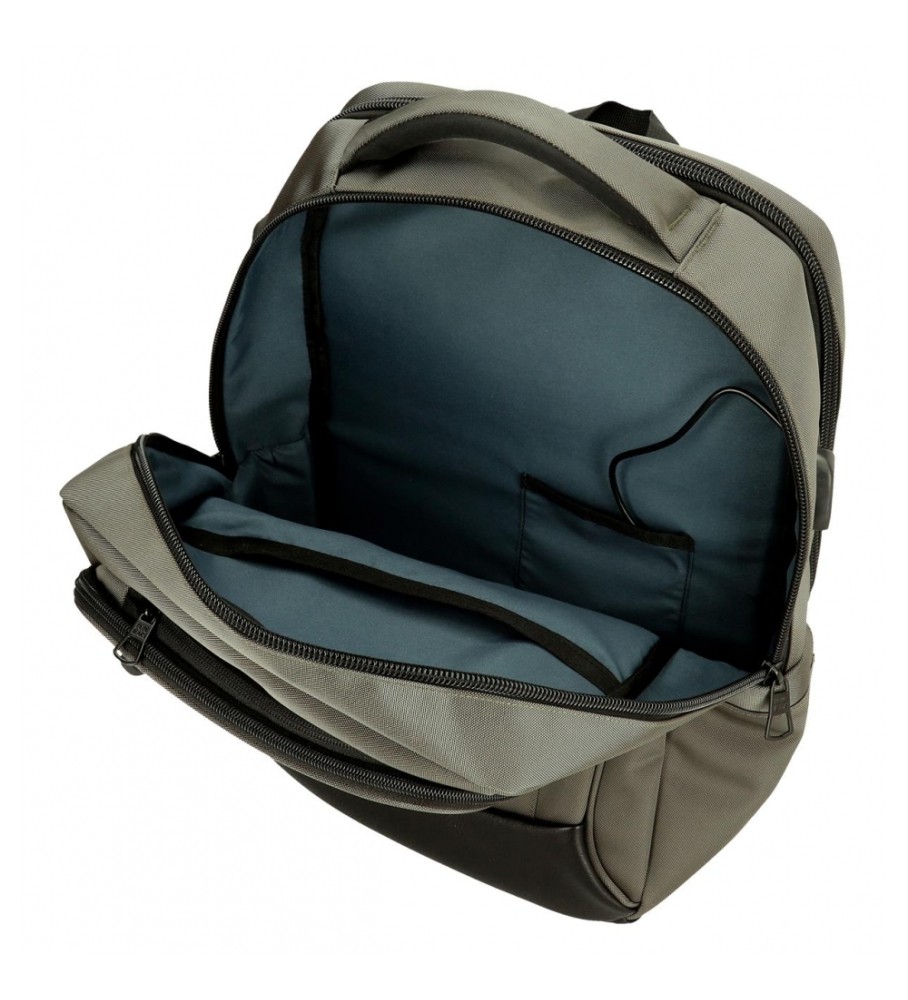 Mochila Pepe Jeans Leighton, adaptável com dois compartimentos, verde.