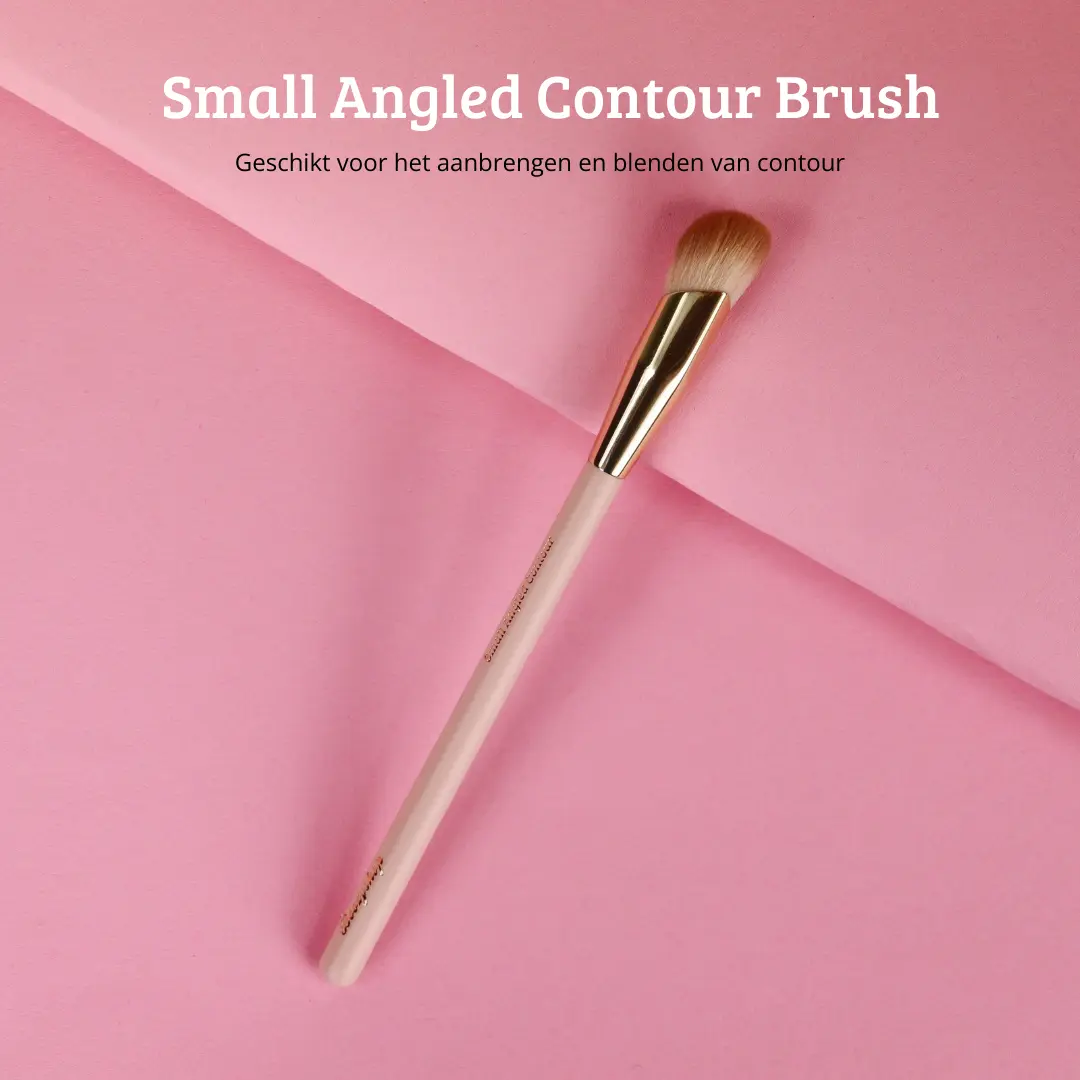 Soft Pink & Gold Small Angled Contour Brush