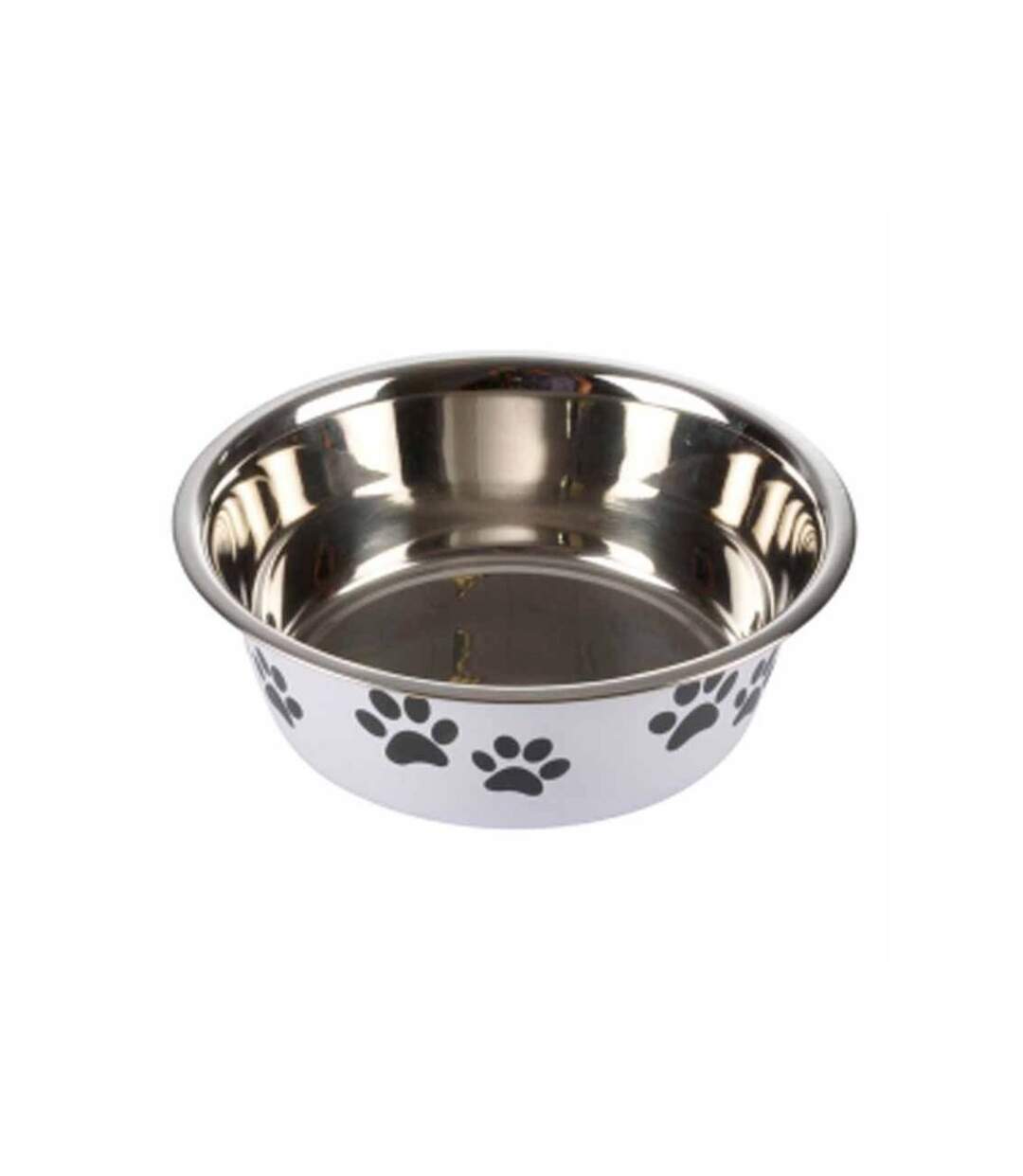 Paris Prix - Gamelle Pour Chien & Chat motifs Pattes 21cm Blanc