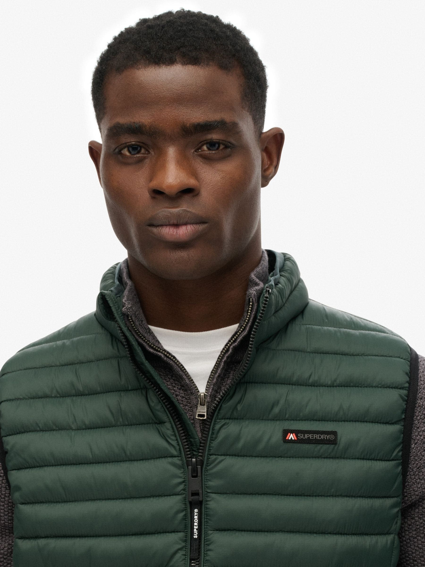 Groen - Superdry Fuji Lite gewatteerde bodywarmer