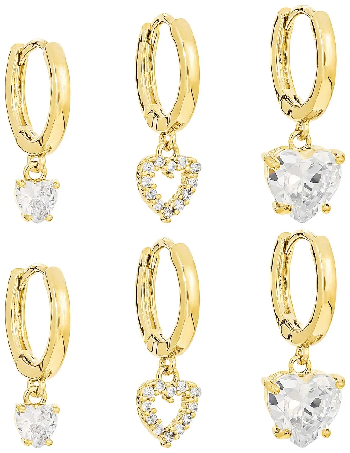 Creolen-Set - Sparkling Hearts
