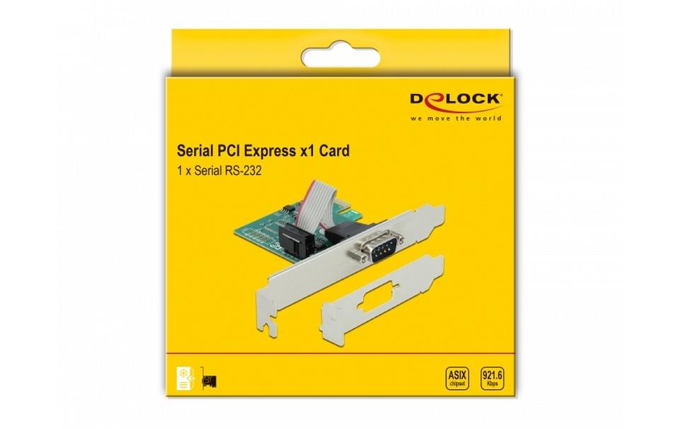 PCI-Express-Karte 90006 1x Seriell / RS-232PCIe-Schnittstellenerweiterungskarte: 1x RS-232