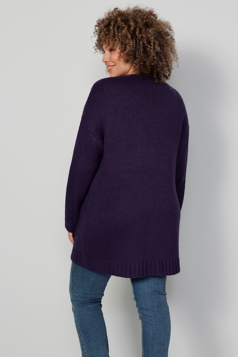 Strickjacke, offene Form, Langarm