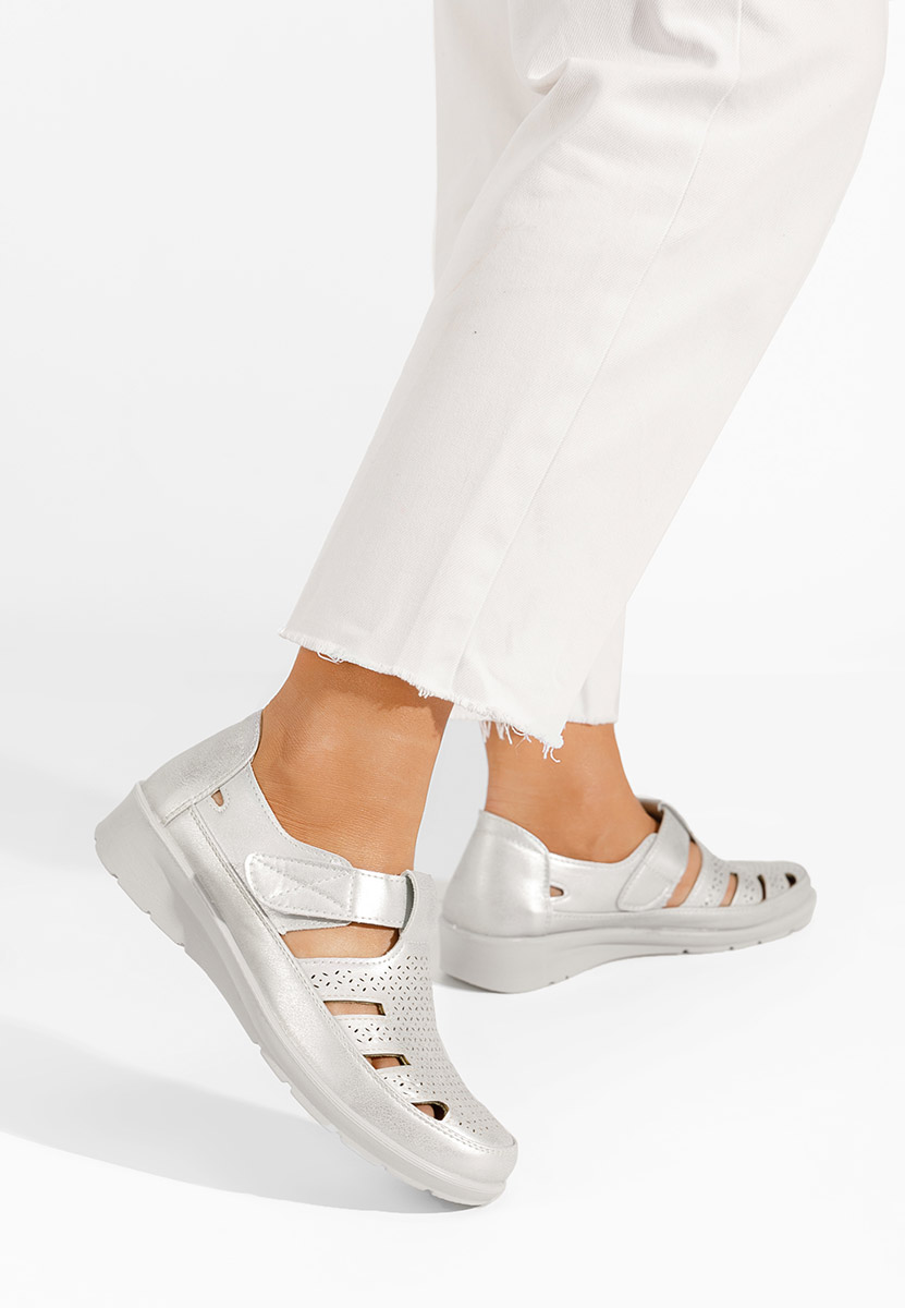 Espadrilles femme argent Gerania