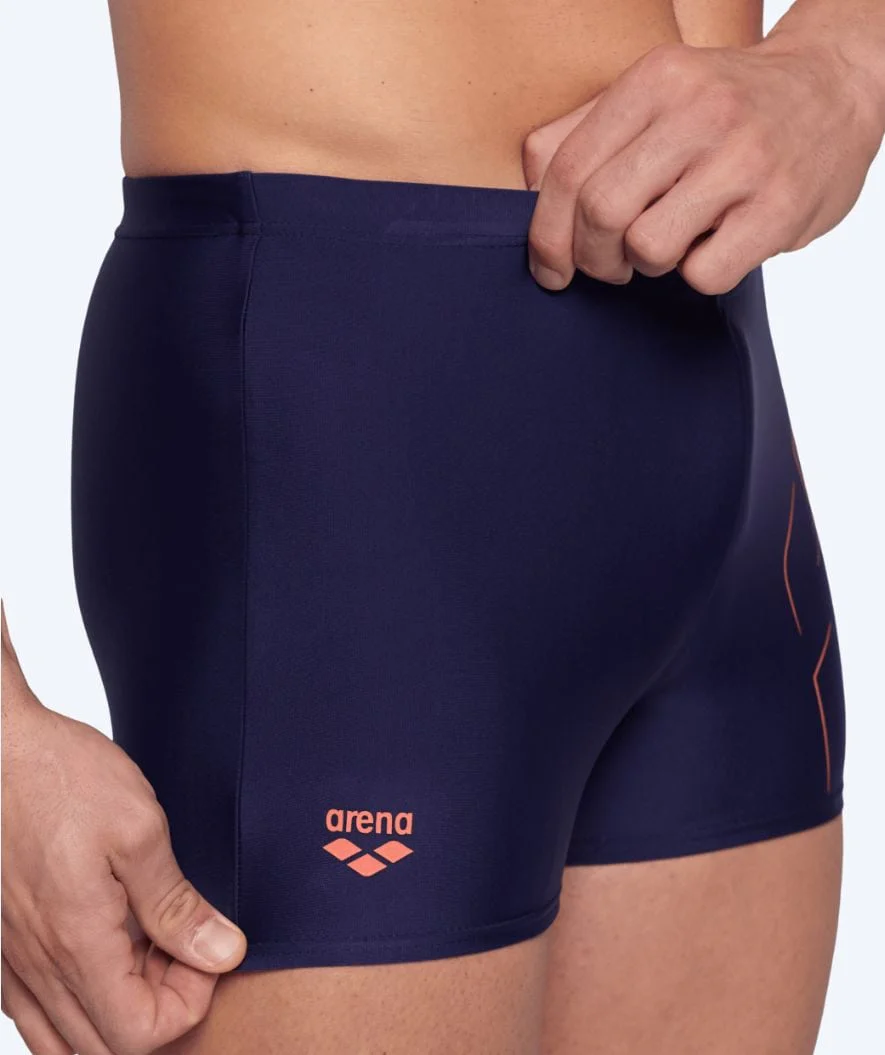 Arena trunks til mænd - Dive - Mørkeblå/orange