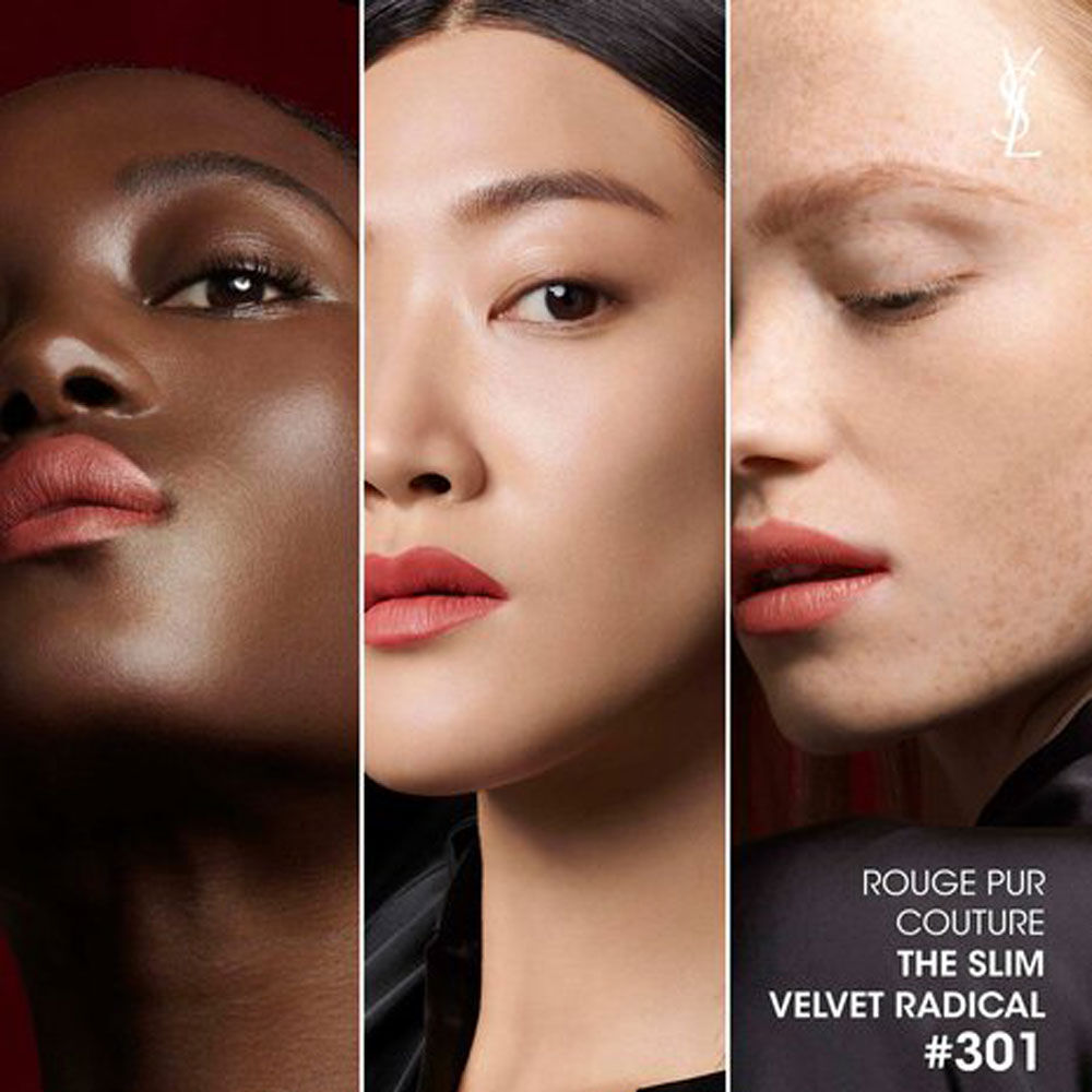 Rouge Pur Couture The Slim Velvet Radical  Rouge à Lèvres Mat Effet Velours - Longue Tenue et Confort - 301 Radical Brown