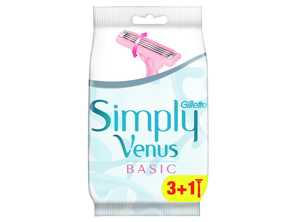 Máquina Depilatória Descartável Simply3 Basic Venus 4 un