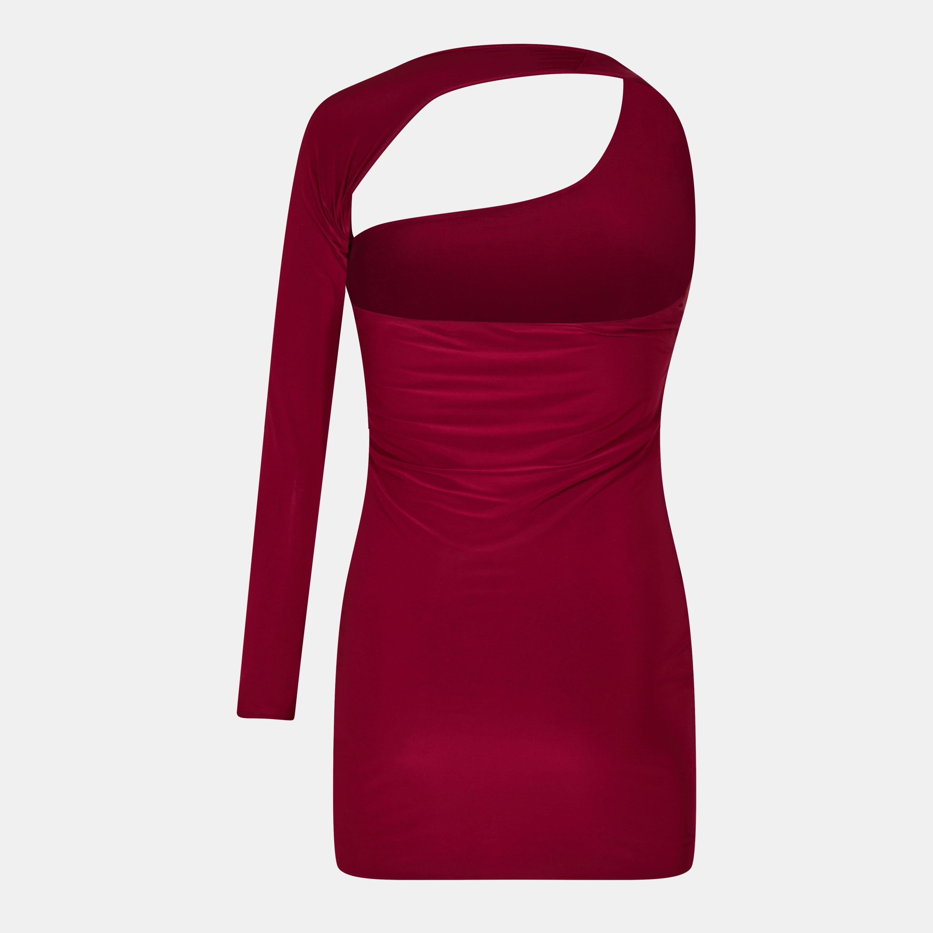 Missy Empire ME One Sleeve Slinky Mini Dress