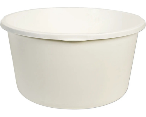 Ronde witte PE mortelkuip met handgrepen, 90 l