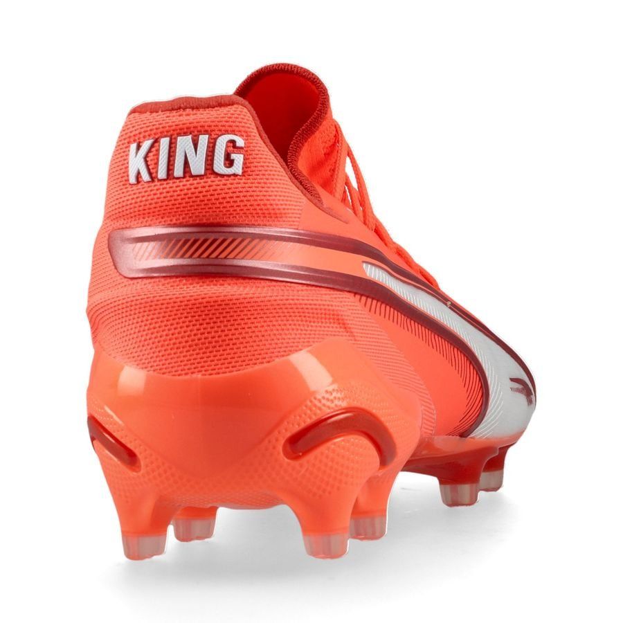 PUMA King Ultimate FG/AG Unlimited - Glowing Red/Blanc/Red Fire Femme