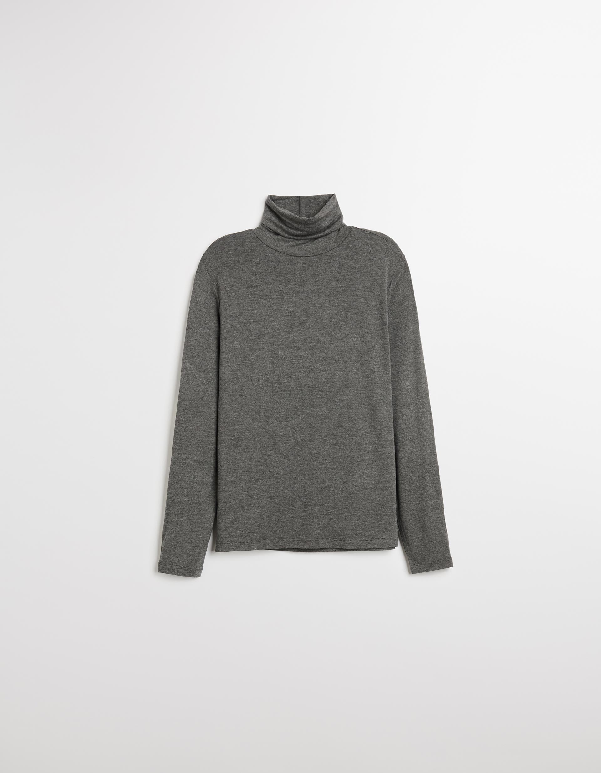 Camisola com Gola Alta, Mulher, Cinzento