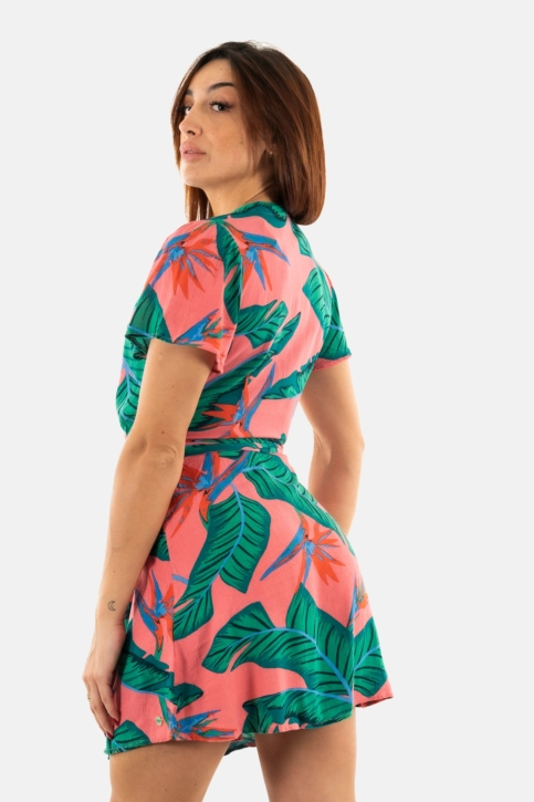 Robe superdry printed mini wrap 2ko pink paradise