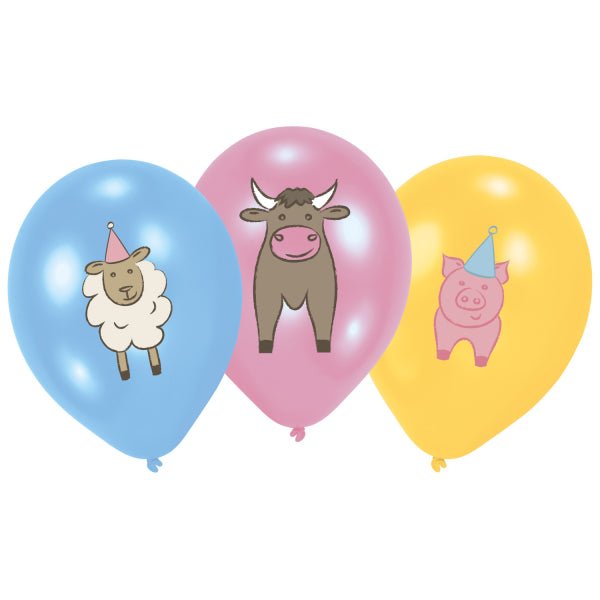 Boerderij Ballonnen 28cm 6st