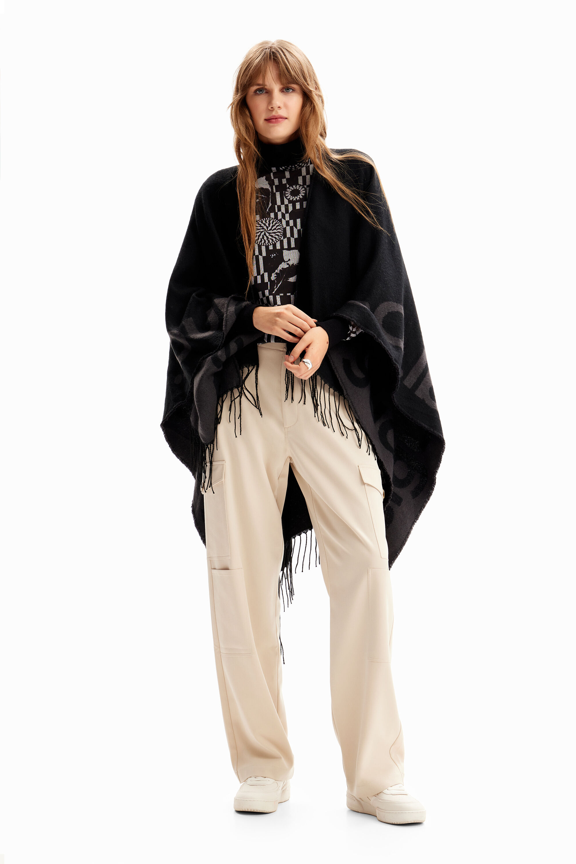 Poncho réversible logo