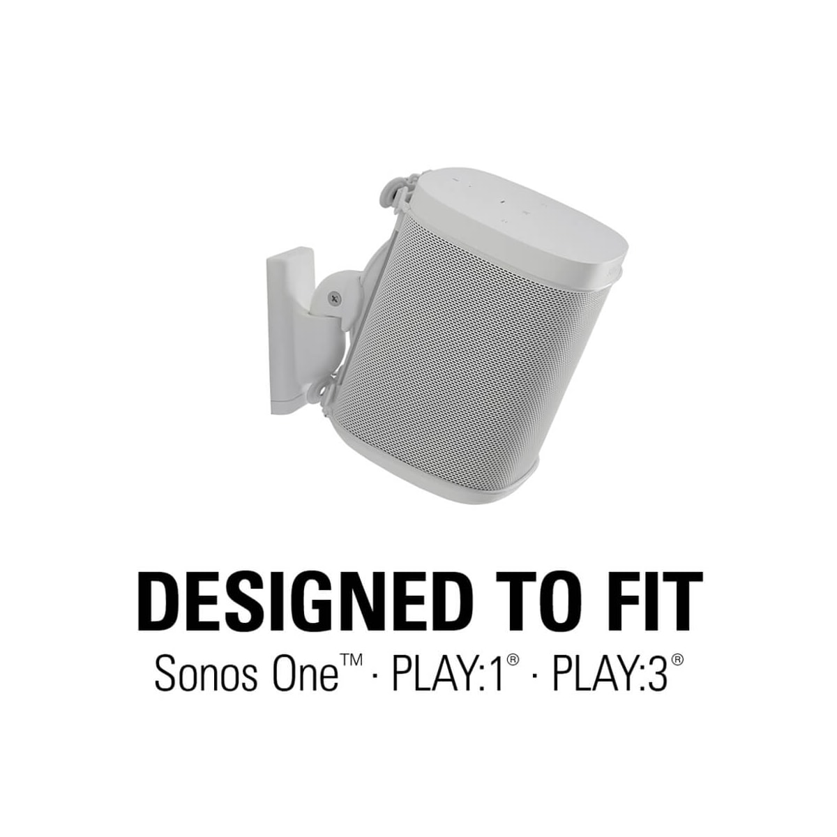 SANUS Wall Mount for Sonos One SL Play:1 Play:3 Pair White