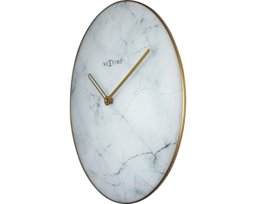 Wandklok Marmer wit/goud Ø 40 cm