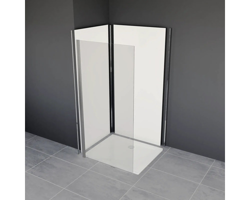 Schulte Decodesign douchewandpaneel als set, hoek, taupe, 2x 90 x 210 cm, inclusief profielen