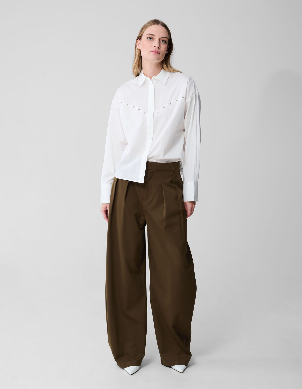 Barrel Fit Pantalon Khaki