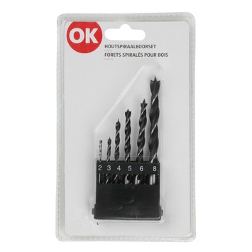 OK houtspiraalborenset 6-delig