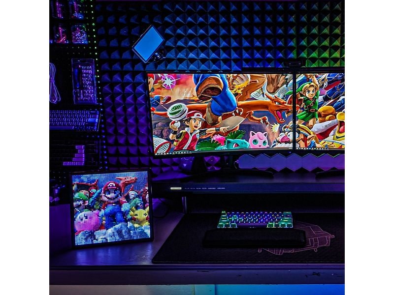 Divoom Smart-Display Pixoo64 Digitaler Rahmen mit WLAN und App Steuerung