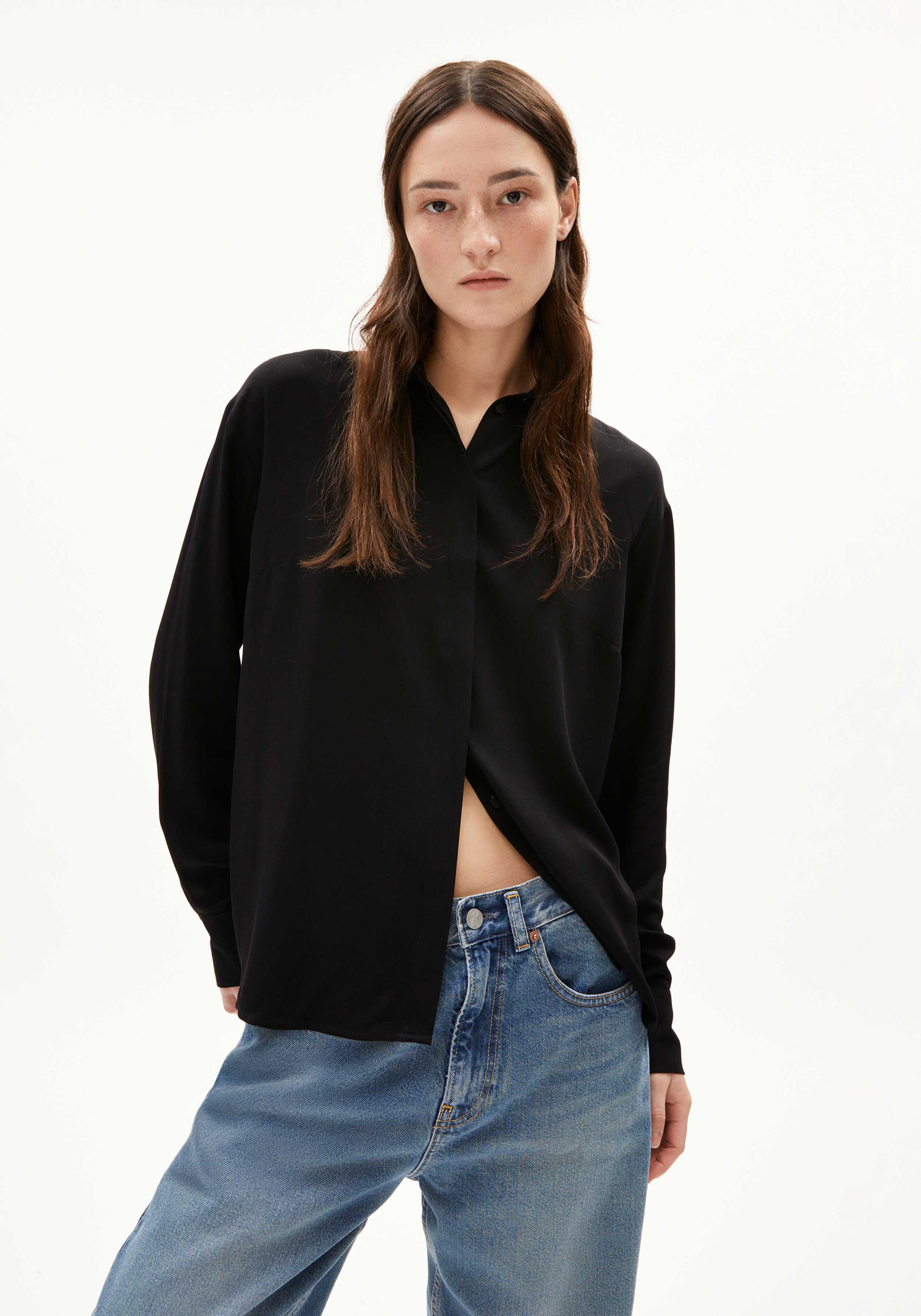 Armedangels Bluse Larisaana Longsleeve Black