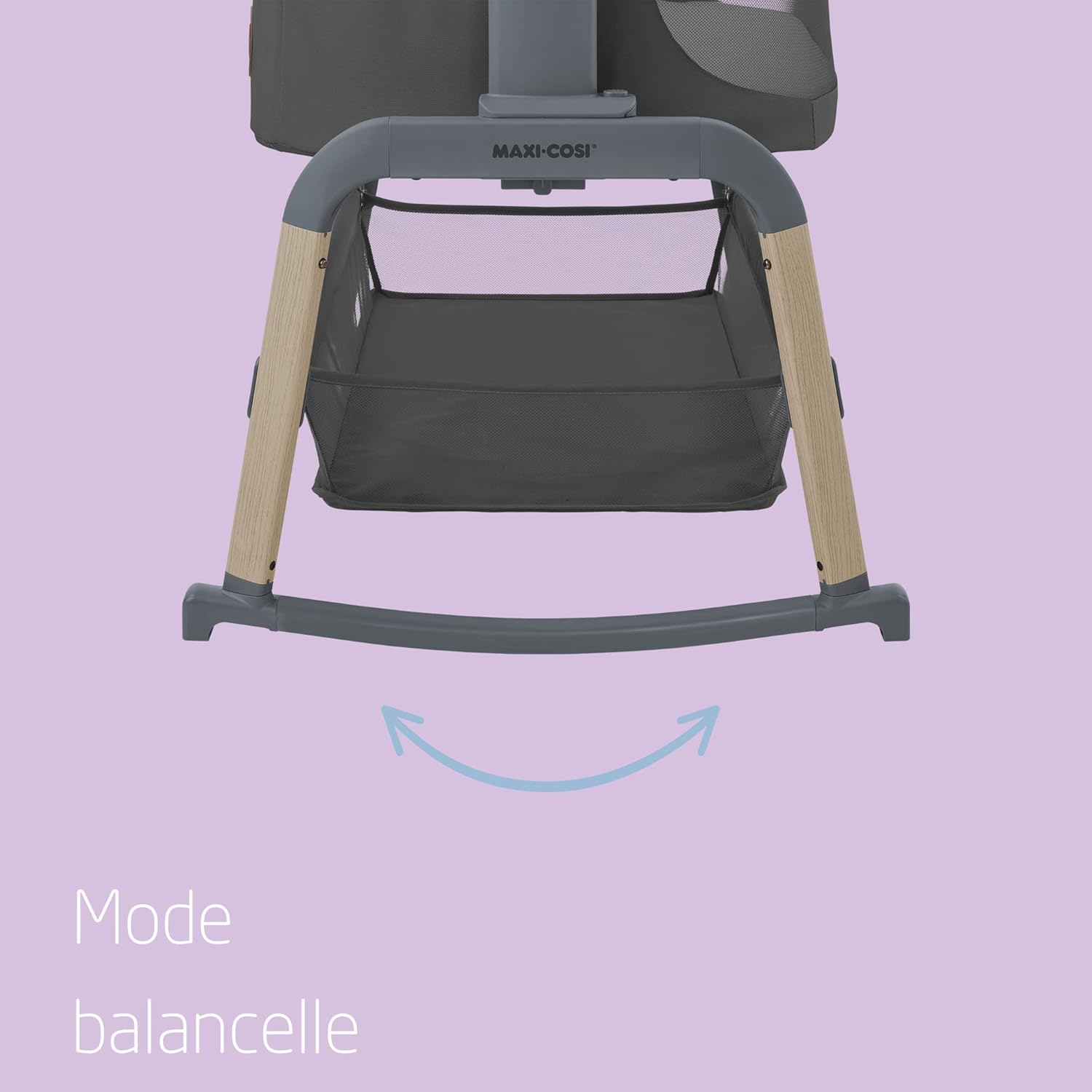Maxi-Cosi Iora Berceau Cododo, Lit Cododo Bebe Pliable, 0-6 Mois, 9 kg Max, 4 Inclinaisons et 5 Hauteurs, Système Coulissant, Matelas Confort, Grand Panier, Facile à Transporter, Essential Graphite