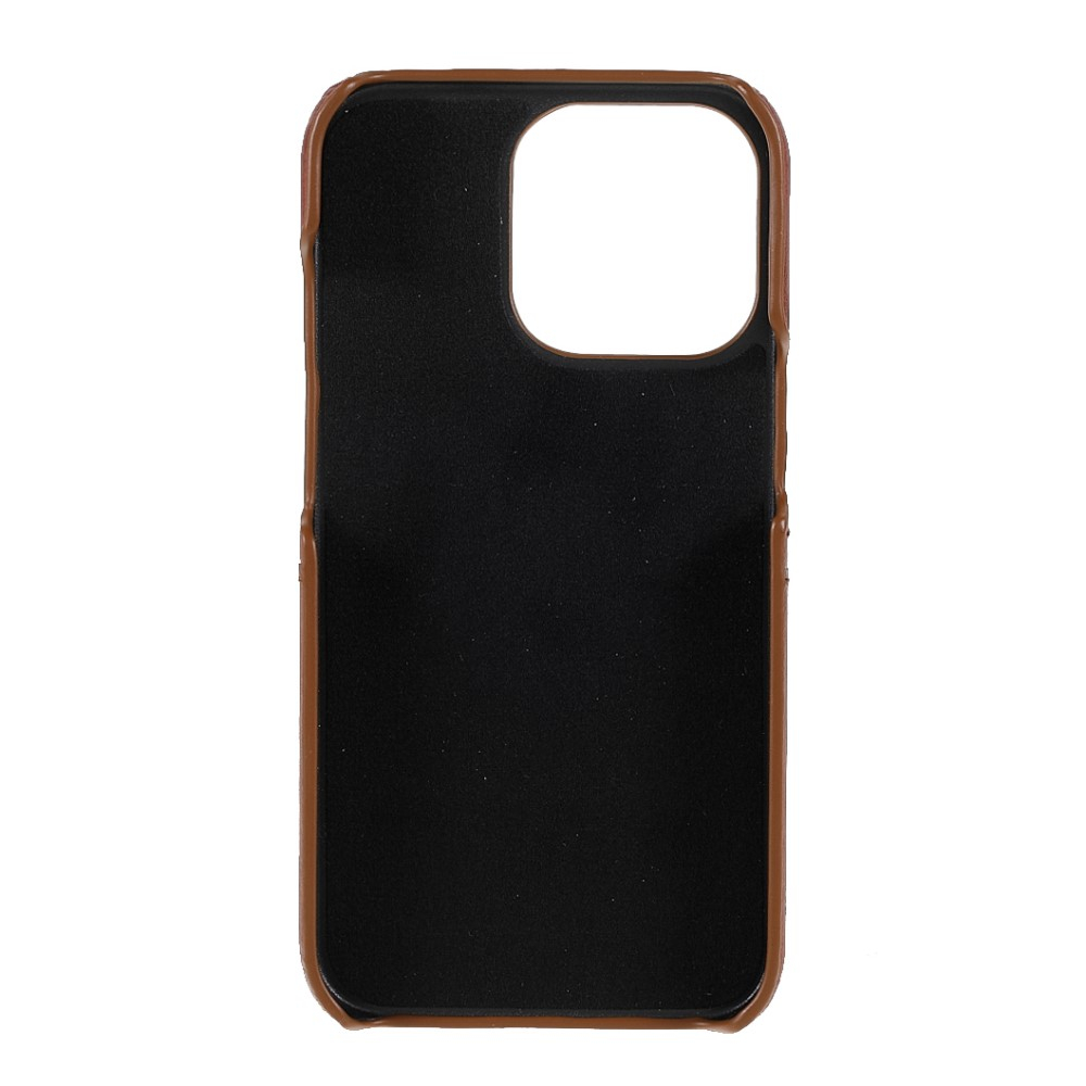 iPhone 13 Pro Leder Hülle Snap Case   Kartenfach - Braun