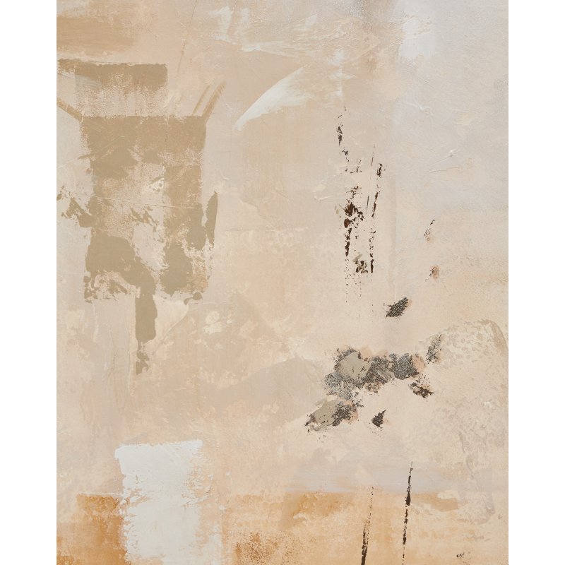 Tableau abstrait Silpa beige foncé 200 x 120 cm
