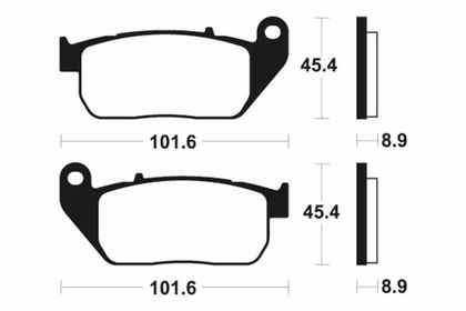 Plaquettes de freins Tecnium Performance métal fritté - MF307