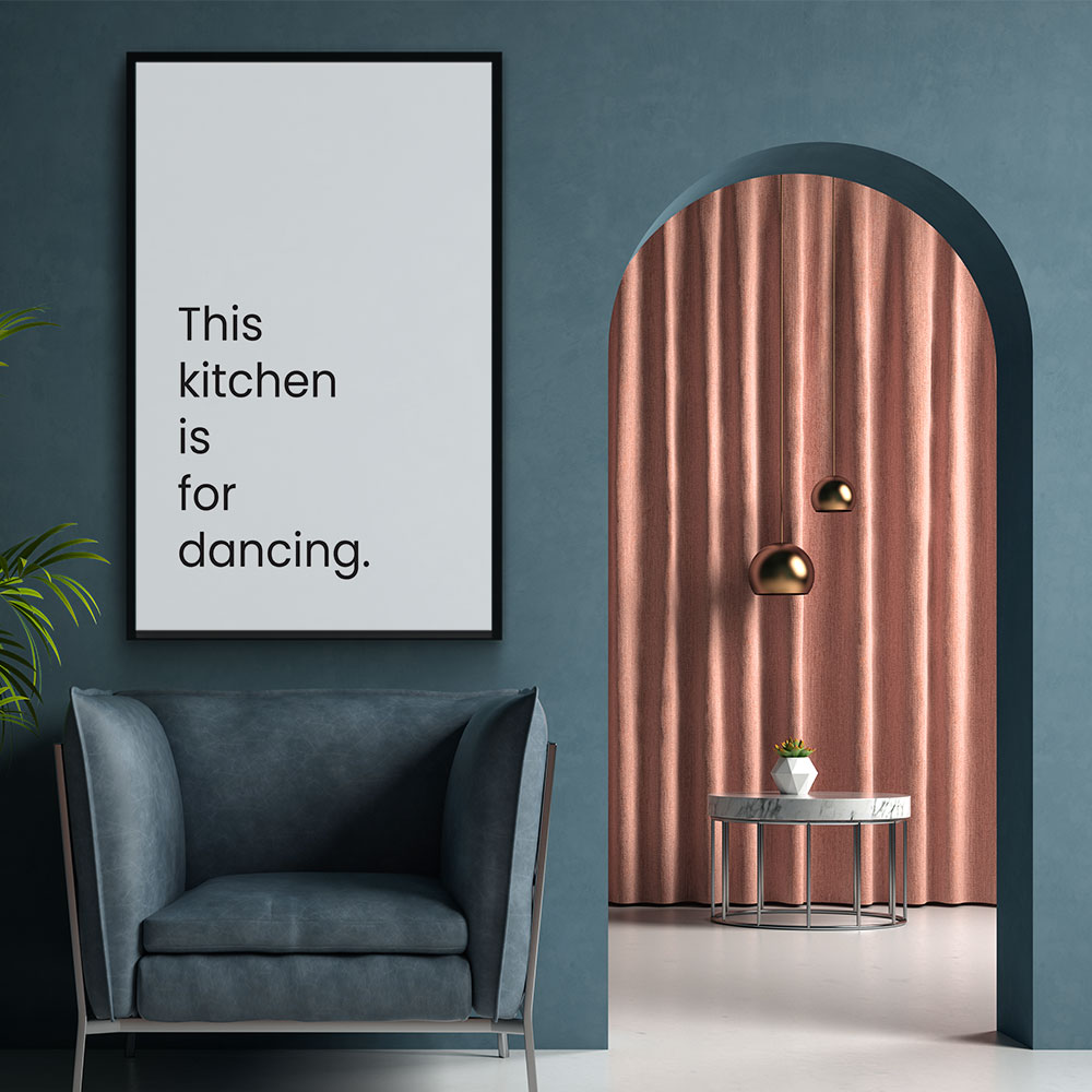 Walljar plexiglas schilderij - This Kitchen Is For Dancing Plexiglas schilderij - 40 x 60 cm