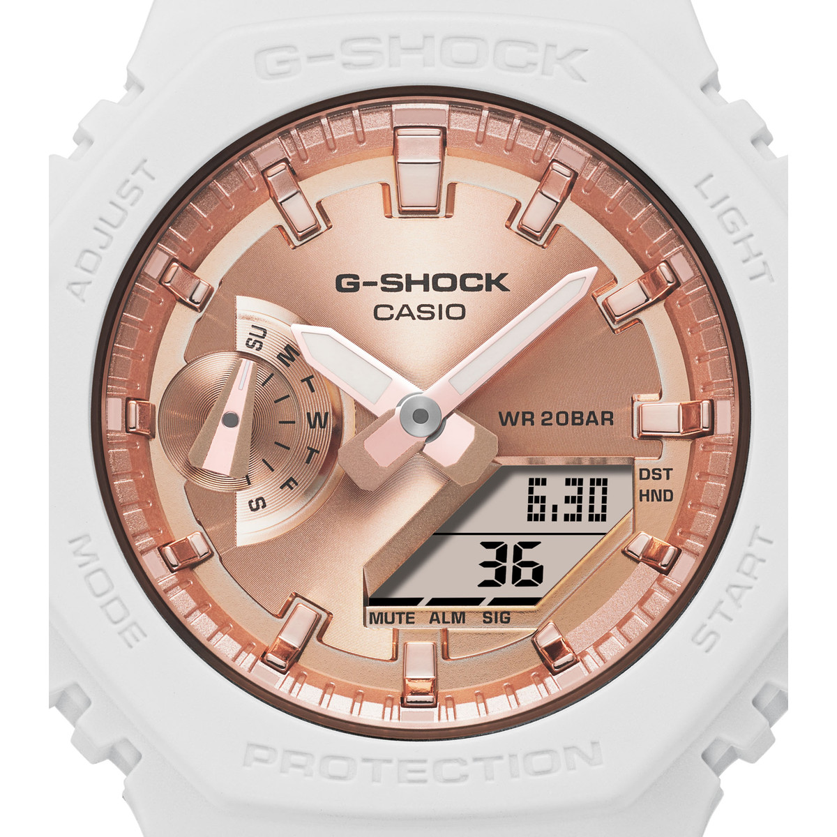 Montre CASIO G-SHOCK femme bracelet résine blanc
