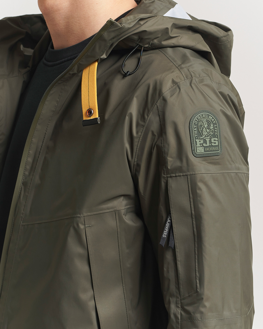 Parajumpers Aso Rain Hooded Jacket Dark Mud