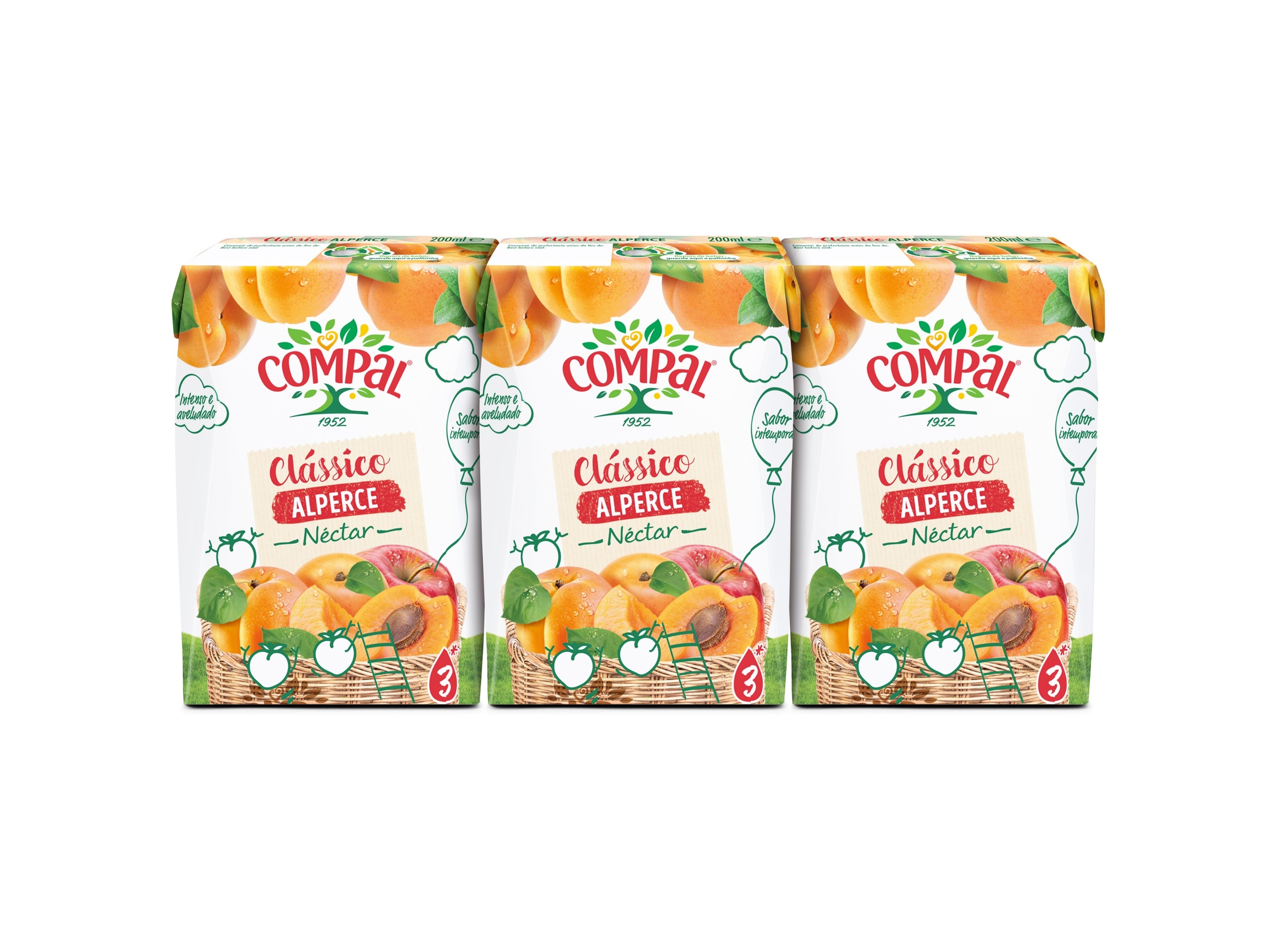 NÉCTAR COMPAL CLÁSSICO ALPERCE 3X0.20L