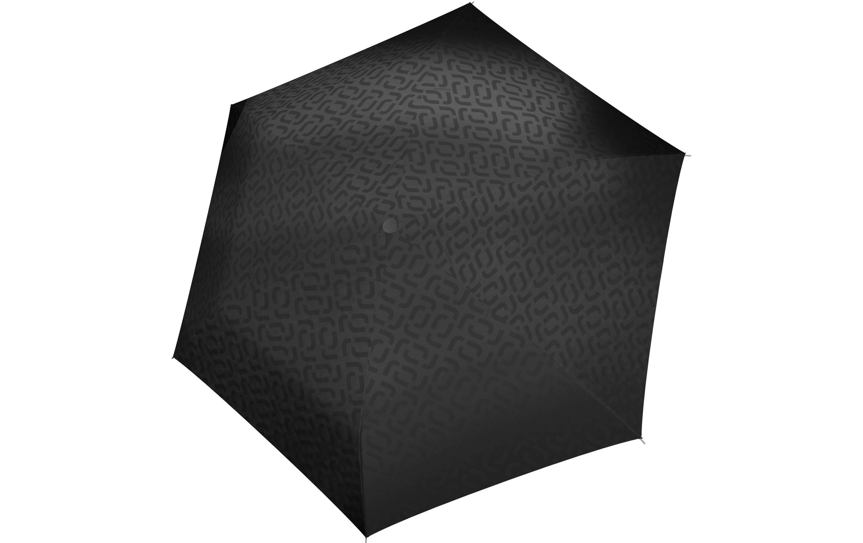 Schirm Pocket Mini Signature Black Hot PrintRegenschirm aus recyceltem PET
