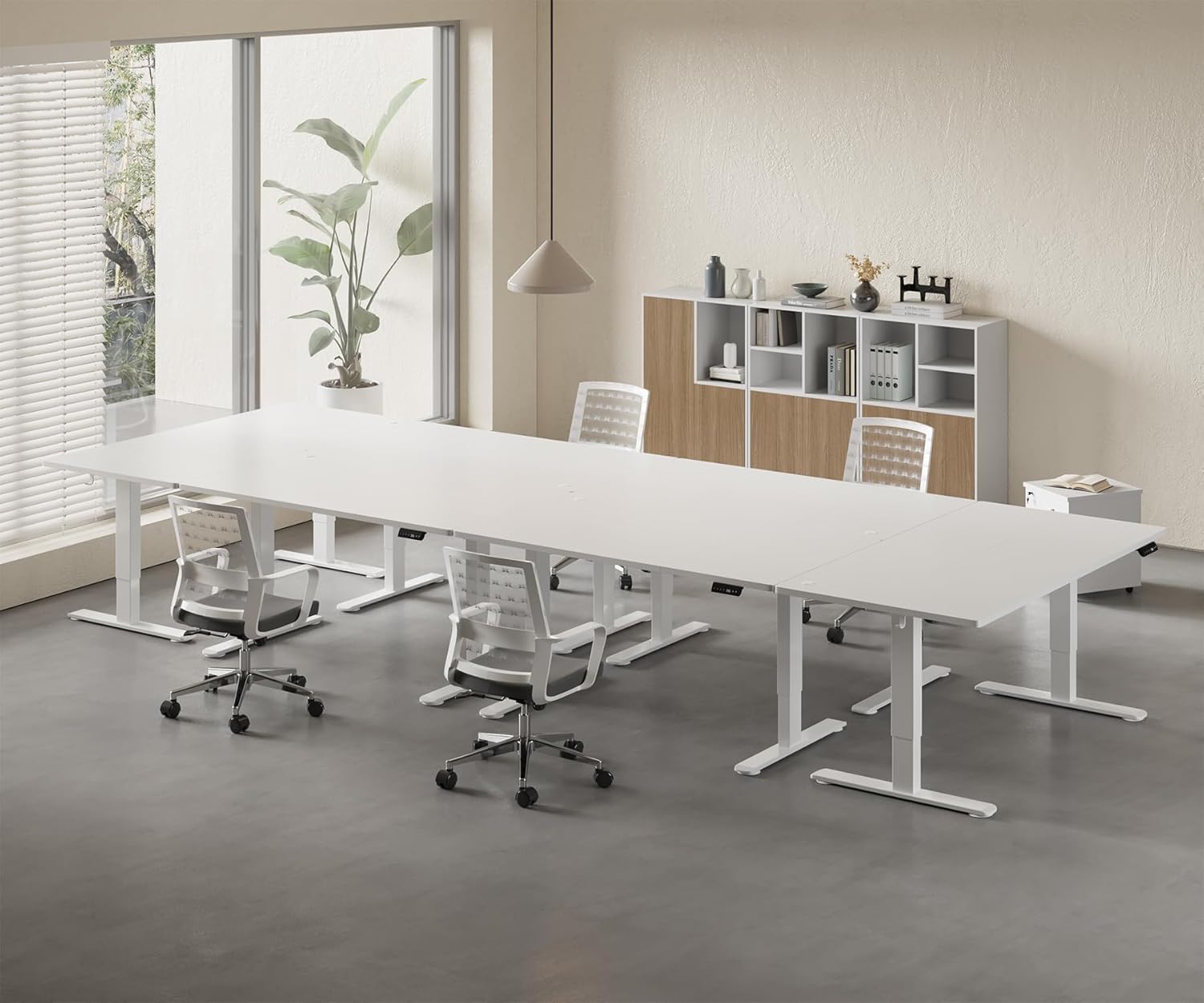 Homall Höhenverstellbarer Schreibtisch 140x70cm mit USB-A Ladeanschluss, Elektrischer Schreibtisch mit Kabel Management Tray, Standing Desk mit 3 Memory Funktion, Computertisch Weiß