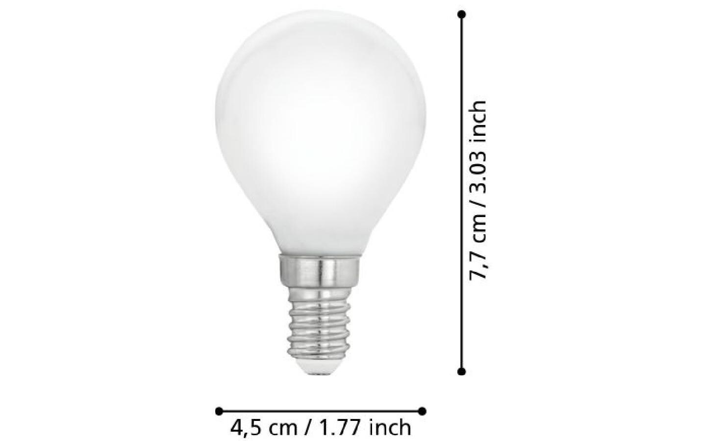 Lampe 7 W E14 WarmweissLED-Leuchtmittel mit weissem Glas