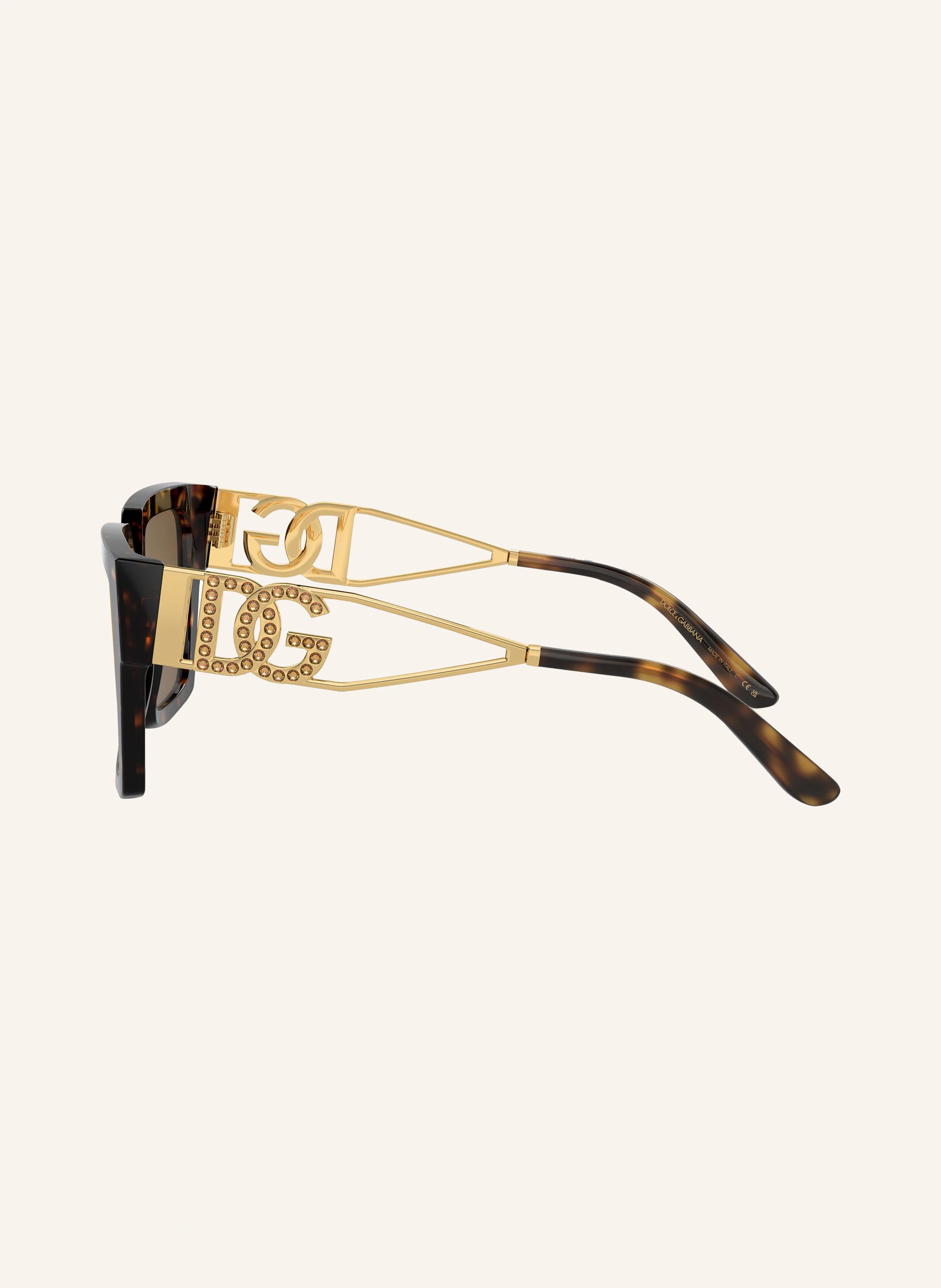 DOLCE & GABBANA Sonnenbrille DG4446B mit Schmucksteinen