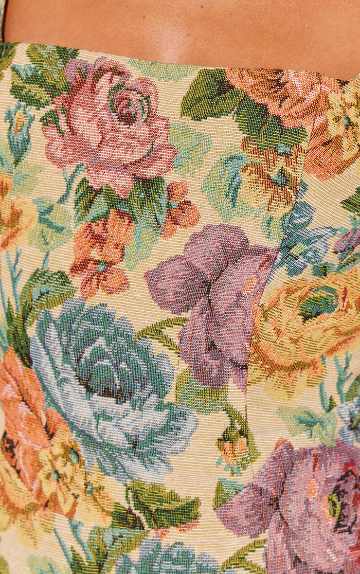 Gris Pierre Robe Moulante En Sergé Fleuri