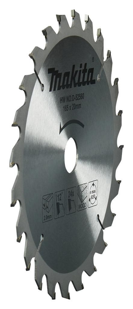 Makita Cirkelzaagblad voor Hout | Standaard | Ø 165mm Asgat 20mm 24T - D-52560