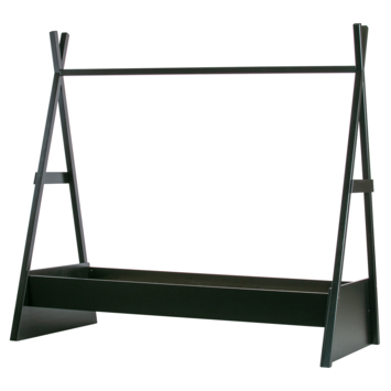 WOOOD Bed Joep 1- persoons grenen zwart (excl. bedlade)
