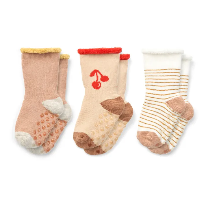 Liewood Lot 3 Chaussettes Antidérapantes Eloy | Rose pâle