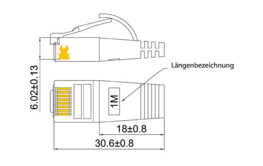 Slimpatchkabel RJ-45 - RJ-45, Cat 6, STP, 15 m, SchwarzGeschirmtes Twisted-Pair-Kabel (STP) mit Klinkenschutz