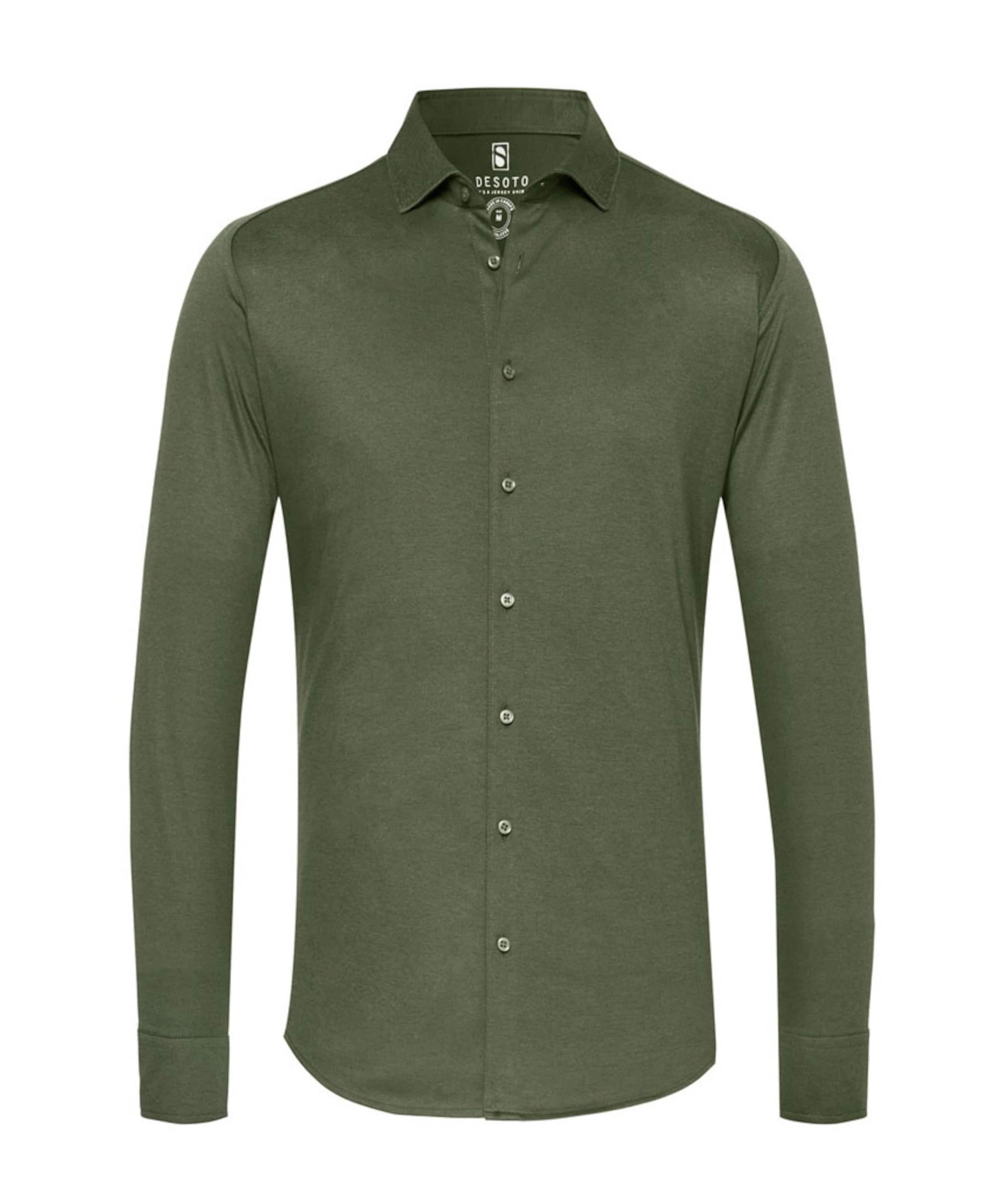 Desoto Heren overhemd lange mouw groen