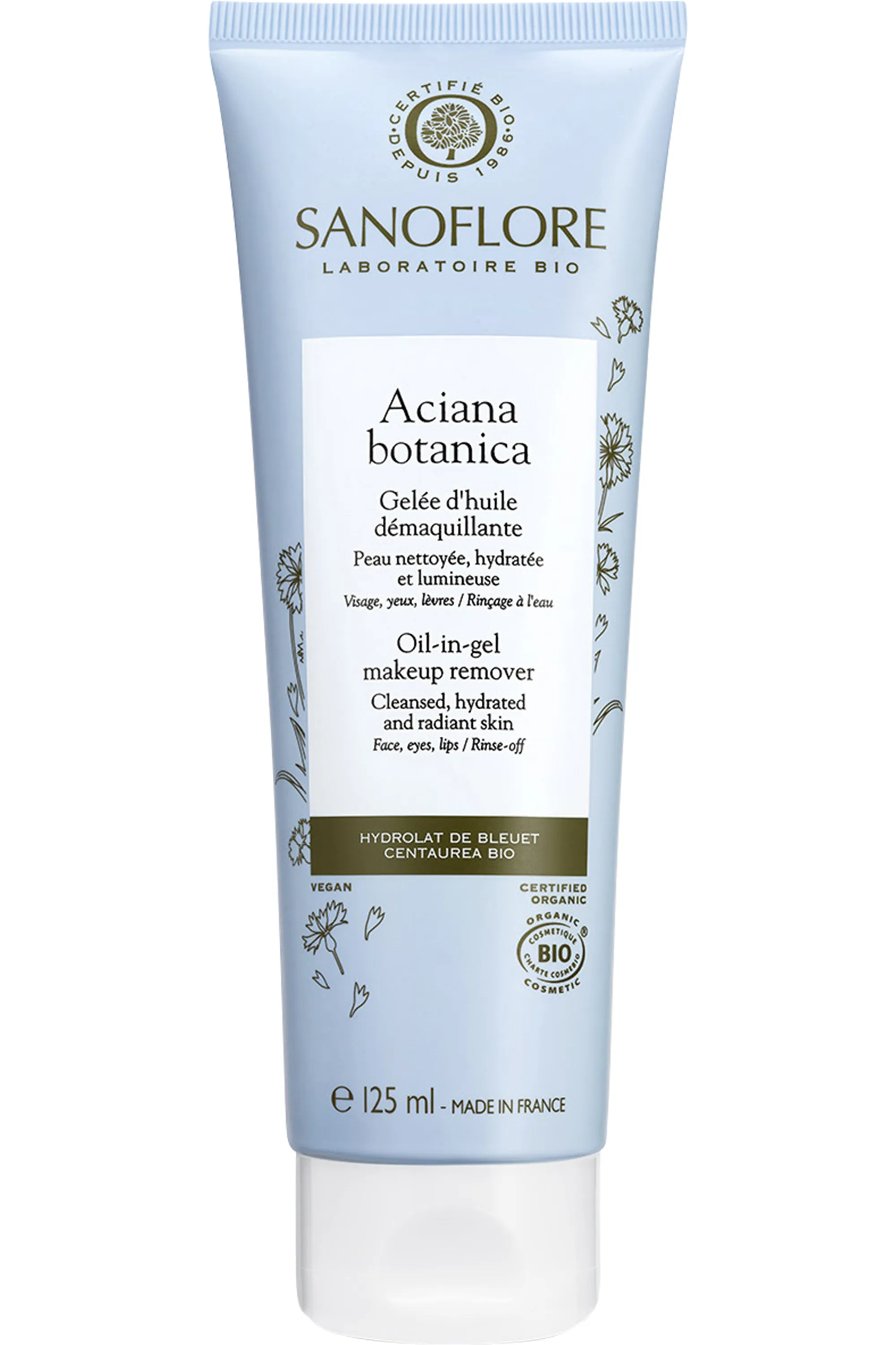 Sanoflore Gelée nettoyante démaquillante Aciana Botanica-125 ml
