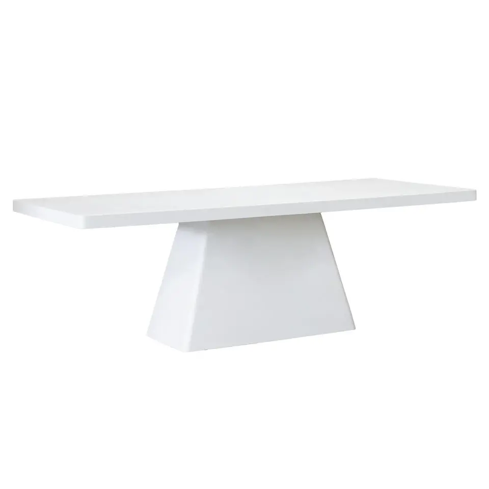 Tuintafel Rechthoek 200cm - Wit Eco Composiet - Avia