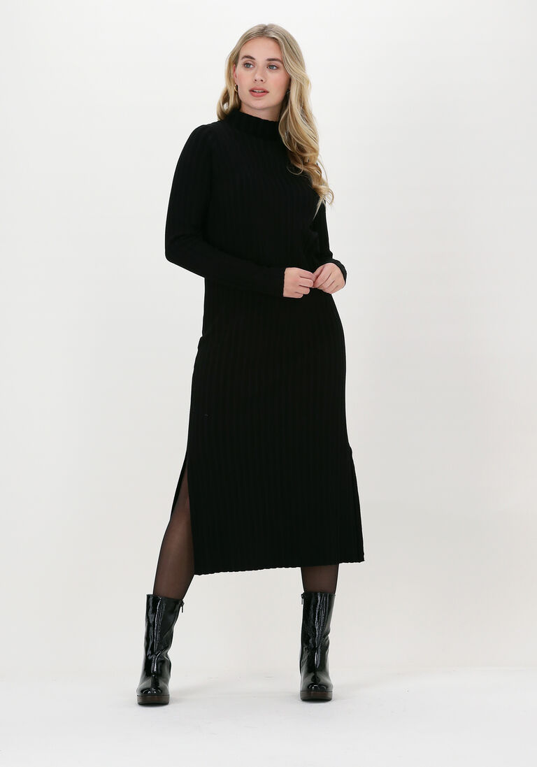 NEO NOIR zwarte neo noir midi jurk gaby knit dress